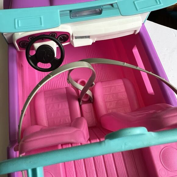 Barbie Doll Jeep 2019 Pink Purple Blue Two Door Vehicle Off Road Car Mattel - Picture 8 of 11